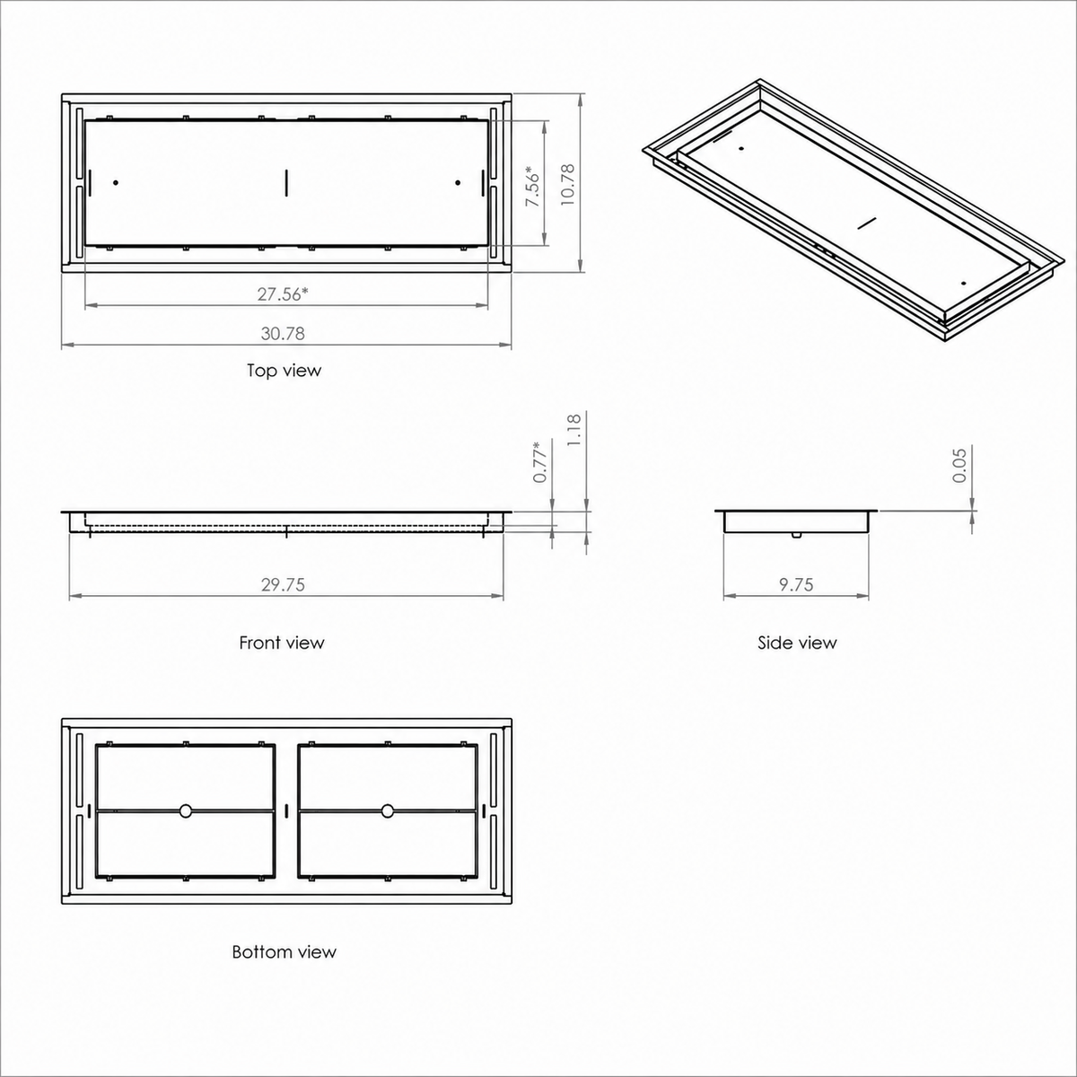10x30 Floor Matching Vent Cover – Floor Register