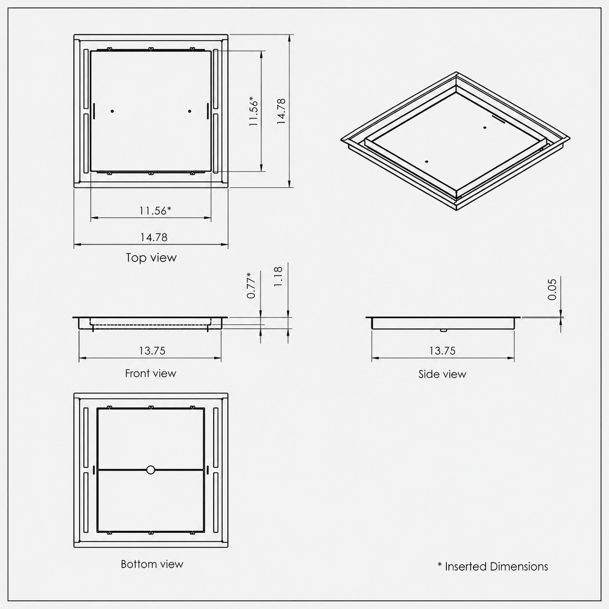 14x14 Floor Matching Vent Cover – Floor Register