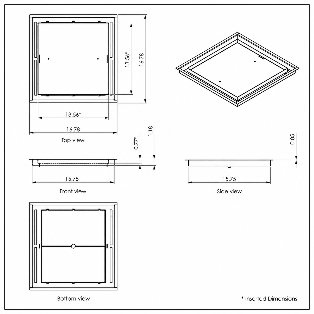 16x16 Floor Matching Vent Cover – Floor Register