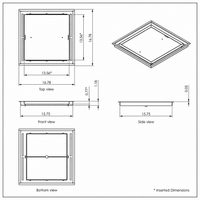 Thumbnail for 16X16, Floor Matching Vent, Classic Aria Design, Floor Vent Cover