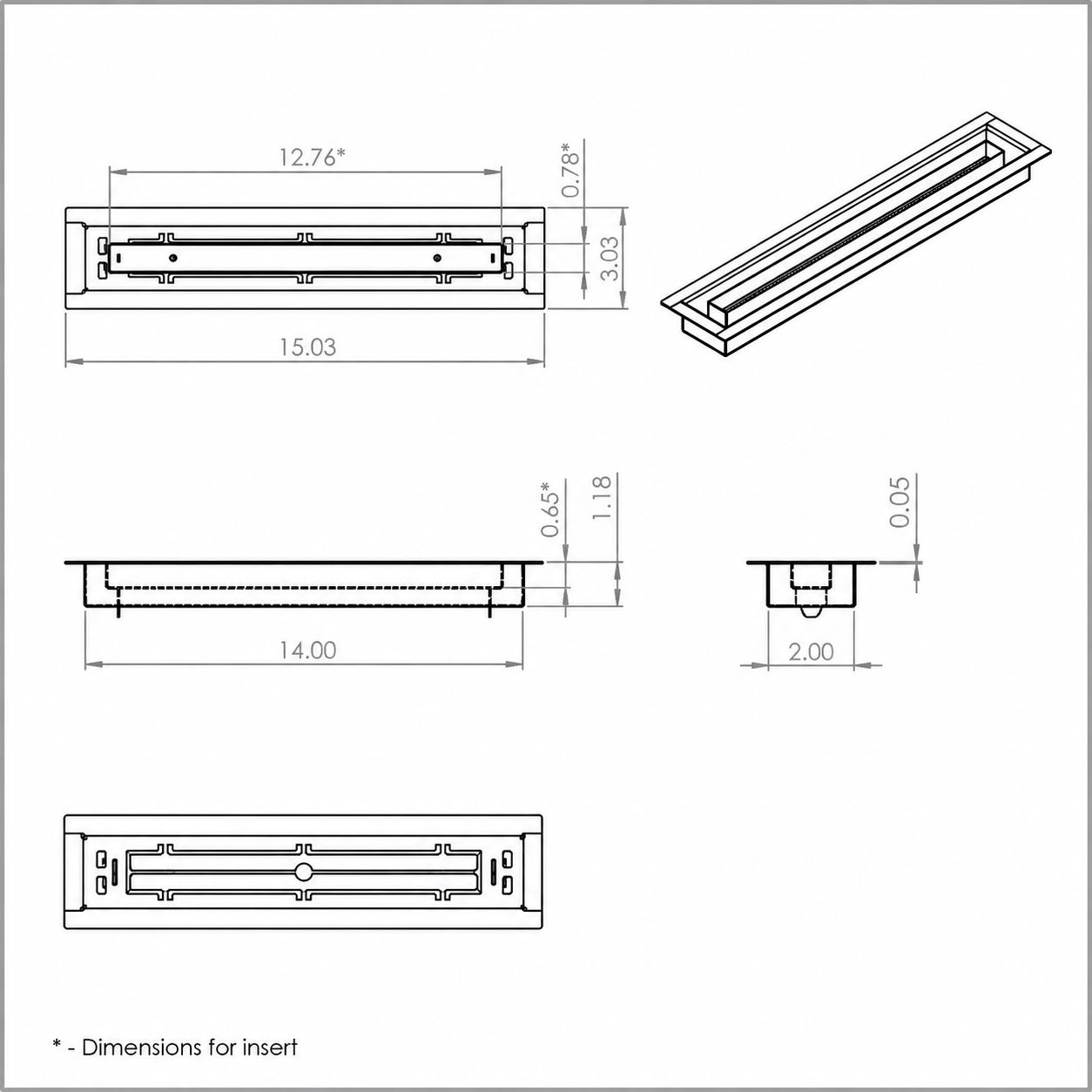 2X14, Floor Matching Vent, Classic Aria Design, Floor Vent Cover