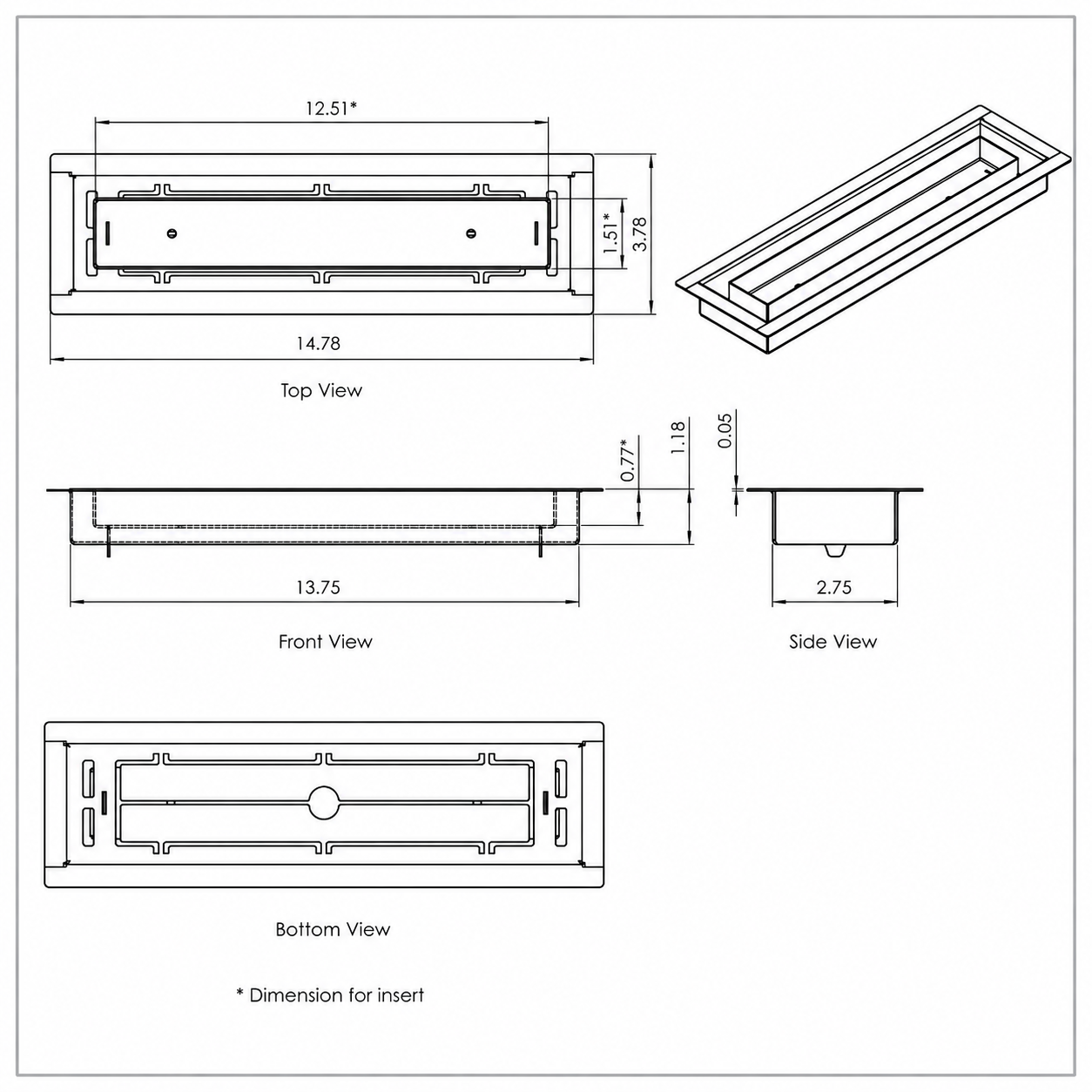 3X14, Floor Matching Vent, Classic Aria Design, Floor Vent Cover