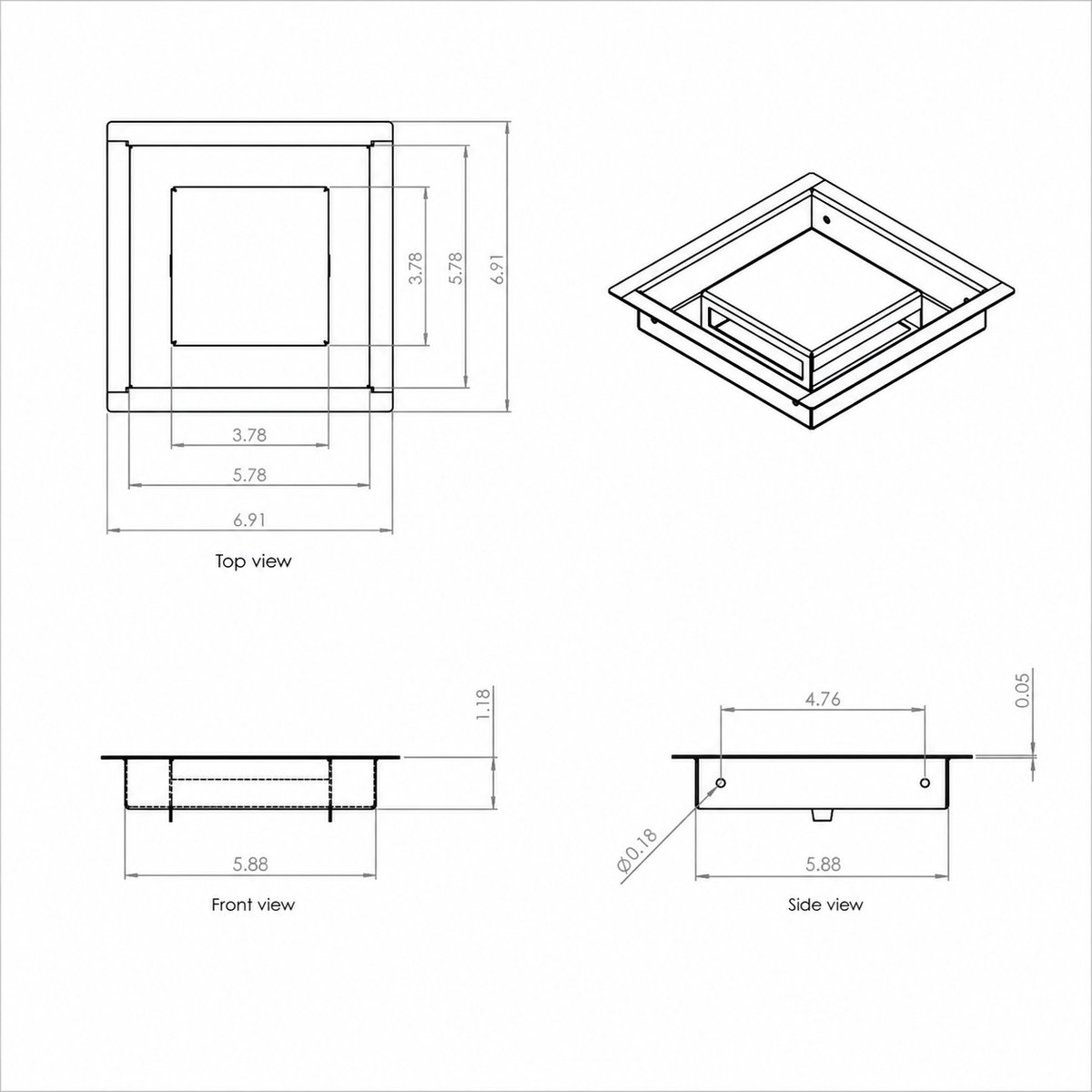 6x6 Ceiling Vent Cover for Modern Interiors