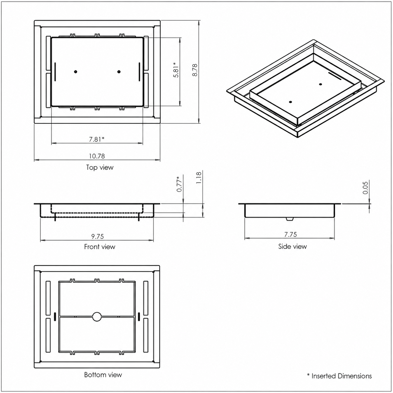 8X10, Floor Matching Vent, Classic Aria Design, Floor Vent Cover